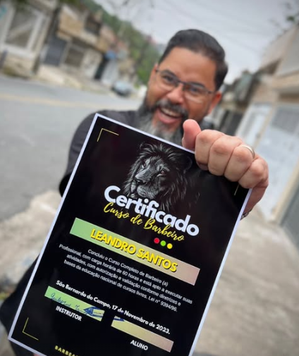 Certificado Barbeiro Reggae Charm